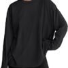Trendy Queen Womens Oversized Long Sleeve T Shirts 2025 Basic Crewneck Tee Fall Tops Casual Workout Y2K Clothes