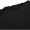 POPZONE Women's Lettuce Trim Mock Neck Long Sleeve Slim Fit Ribbed Knit Tee Shirt Tops