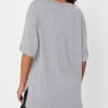 Trendy Queen Oversized Tshirts for Women Workout Plus Size Tops V Neck Short Sleeve Gym Shirts Casual Loose Fit Basic Tees