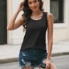 AUTOMET Womens Loose Fit Casual Flowy Tank Tops Square Neck Trendy Sleeveless Summer Tops Clothes Outfits 2025
