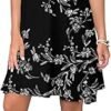 Women's Summer Casual Short Sleeve Crew Neck T Shirt Dresses Loose Swing with Pockets