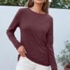AUTOMET Long Sleeve Shirts for Women Business Casual Tops Fall Fashion Clothes Workout Plus Size Teacher School Outfits 2025