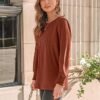 AUTOMET Long Sleeve Shirts Womens Pleated Business Casual Blouses with Smocked Cuffs