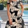 Zeagoo Womens Summer ALine Dress with Pockets Mini Short Sleeve Dresses Flowy Beach Swing Dress 2025 Vacation Travel