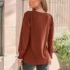 AUTOMET Long Sleeve Shirts Womens Pleated Business Casual Blouses with Smocked Cuffs
