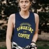 Womens Tank Tops Summer T Shirts Sleeveless Casual Loose Tunic Blouses
