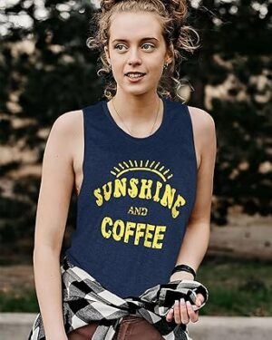 Womens Tank Tops Summer T Shirts Sleeveless Casual Loose Tunic Blouses